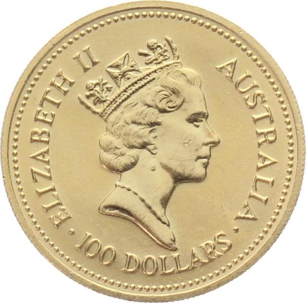 Australien 100 $ 1987 Nugget - 1 Unze Feingold